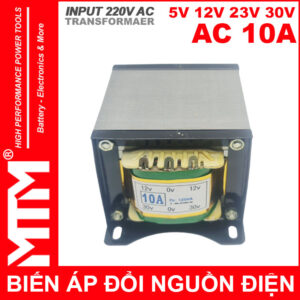 Bien The Bien Ap Tang Pho Doi Dien AC 220V Ra 5V 12V 23V 30V 10A Cao Cap