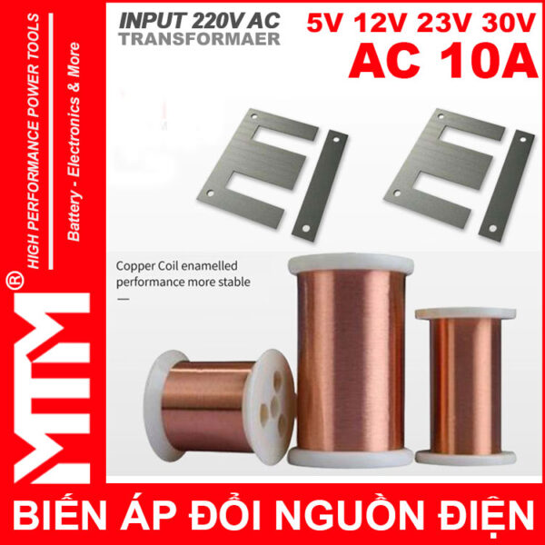 Day Dong Bien The Bien Ap Tang Pho Doi Dien AC 220V Ra 5V 12V 23V 30V 10A Minh Quang