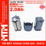 Cell Pin May Khoan 16v8 2ah 4cell Lishen Khe B