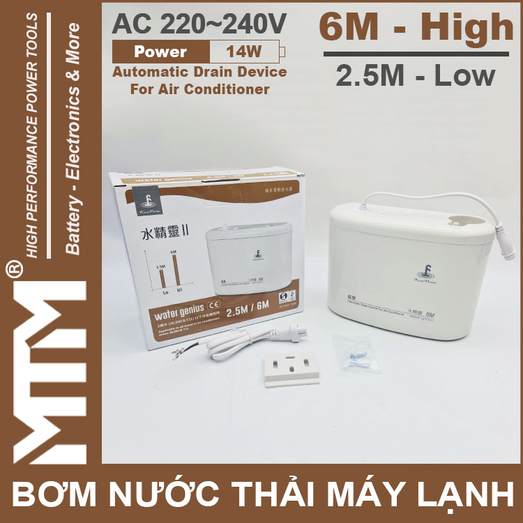 May Bom Nuoc Thai May Lanh 220V 14W 2m5 6M Kingpump May Bom Nuoc Thai May Lanh 220V 14W 2m5 6M Kingpump
