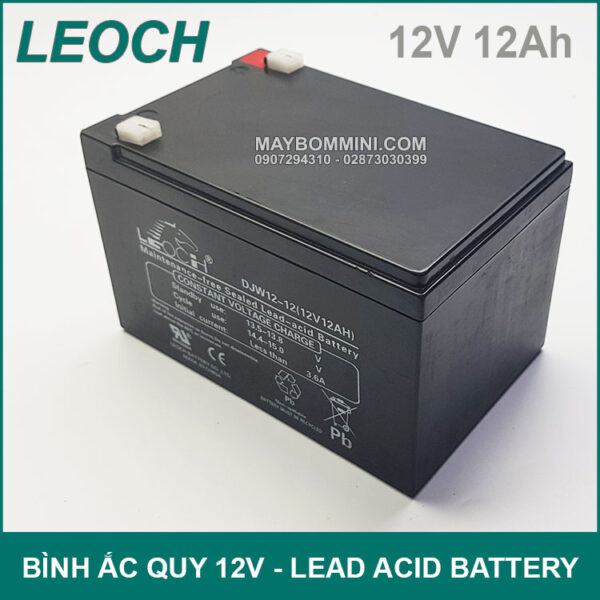 Ac Quy 12v 12Ah LEOCH Chinh Hang Ac Quy 12v 12Ah LEOCH Chinh Hang