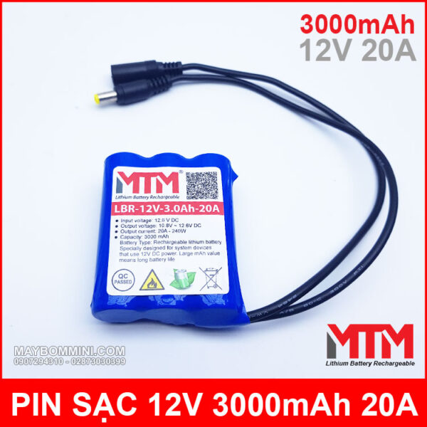 Pin Sac 12V 3000mah 20A Chinh Hang Pin Sac 12V 3000mah 20A Chinh Hang