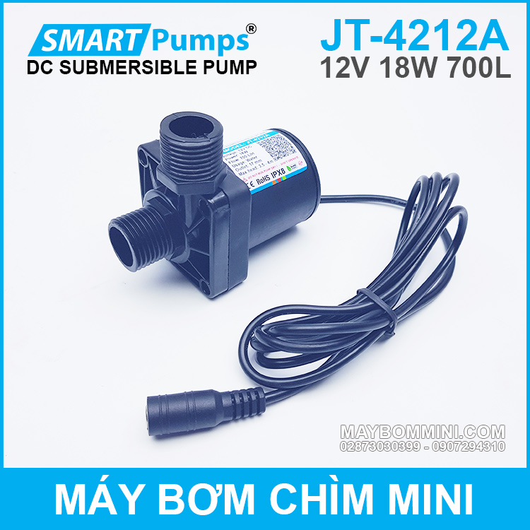 May Bom Chim Mini 12v 18w 700l JT 4212A Smartpumps May Bom Chim Mini 12v 18w 700l JT 4212A Smartpumps