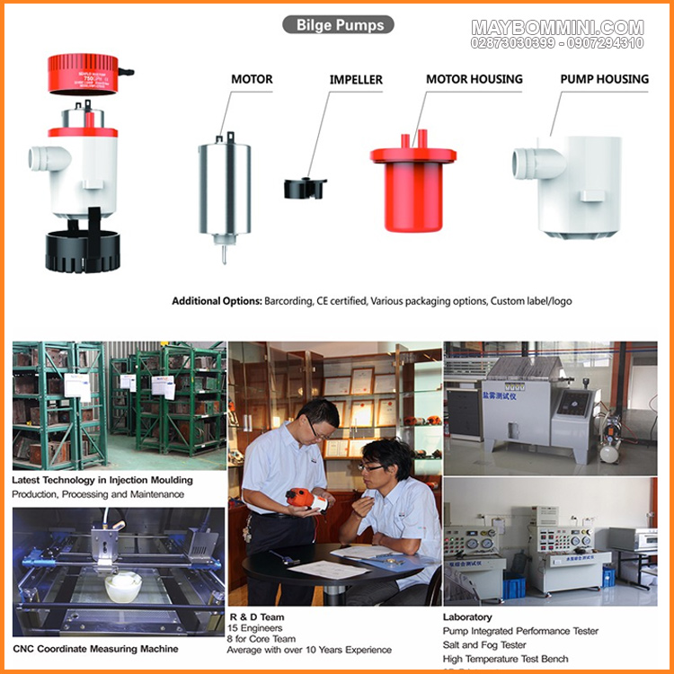 Cau Tao May Bom Chim Mini 12V SEAFLO