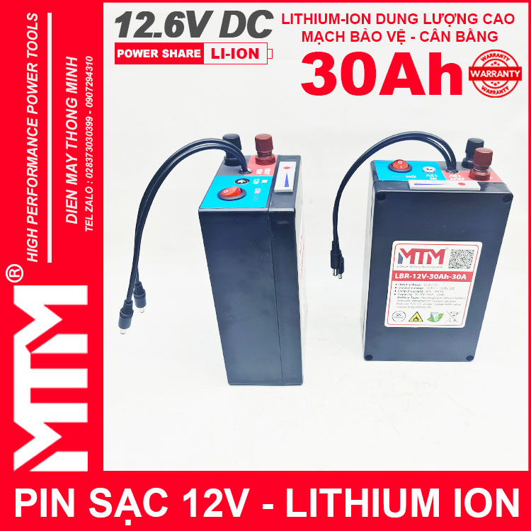 Dong Pin Lithium Ion 12V 30Ah 30A 3S MTM