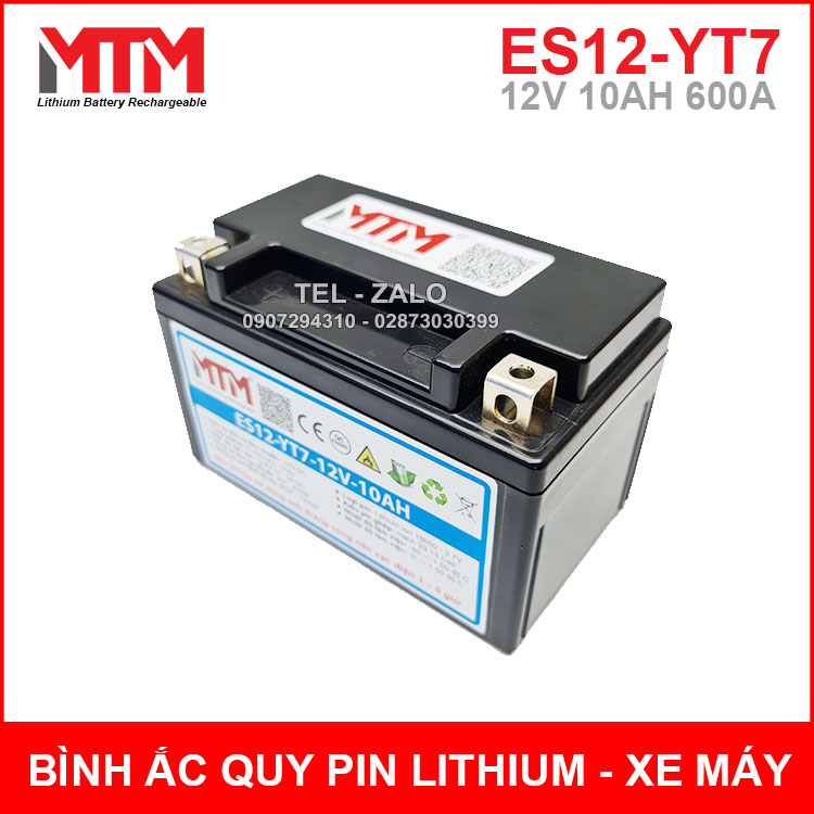 Phan Phoi Binh Ac Quy Pin Xe May 12V 10Ah 600A ESYT7 Phan Phoi Binh Ac Quy Pin Xe May 12V 10Ah 600A ESYT7