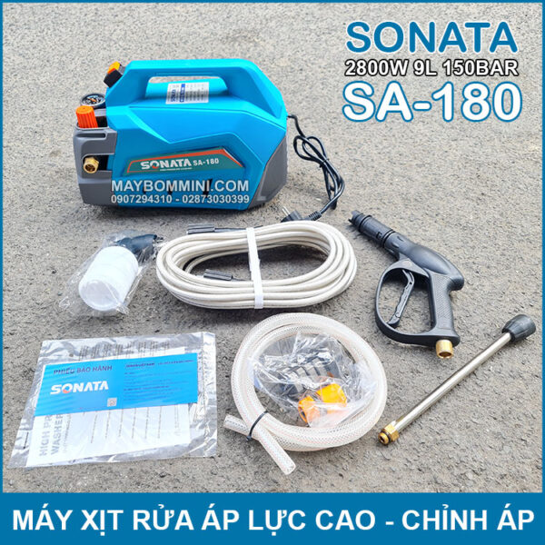 May Xit Rua Ap Luc Cao 220V 2800W 9L 150bar Ssonata SA 180 May Xit Rua Ap Luc Cao 220V 2800W 9L 150bar Ssonata SA 180