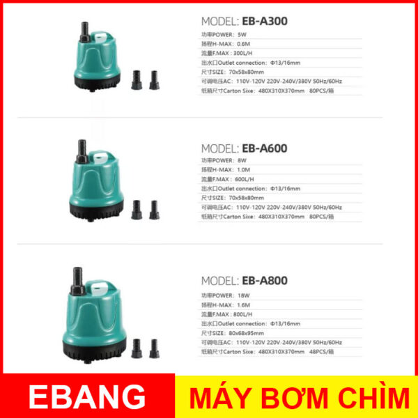 Thong So May Bom Chim Ebang EB A300 EB A600 EB A800 Thong So May Bom Chim Ebang EB A300 EB A600 EB A800