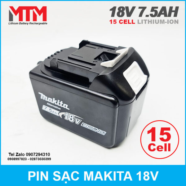 Pin May Khoan Makita 18v 15cell 7500mah Chinh Hang Pin May Khoan Makita 18v 15cell 7500mah Chinh Hang