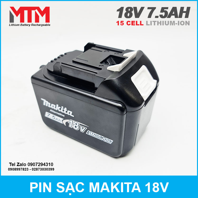 Pin May Khoan Makita 18v 15cell 7500mah