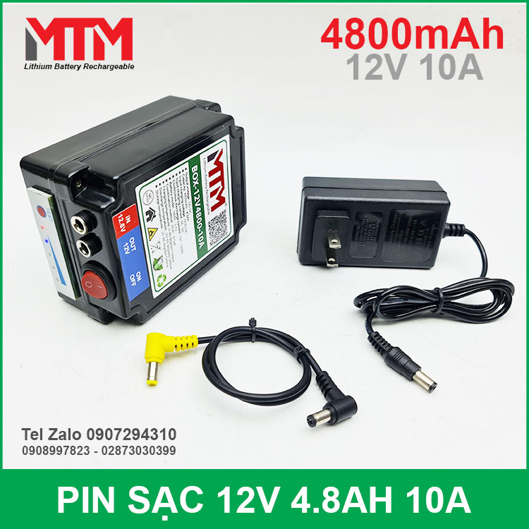 Box Pin Sac 12V 4800Mah 10A Chinh Hang Box Pin Sac 12V 4800Mah 10A Chinh Hang
