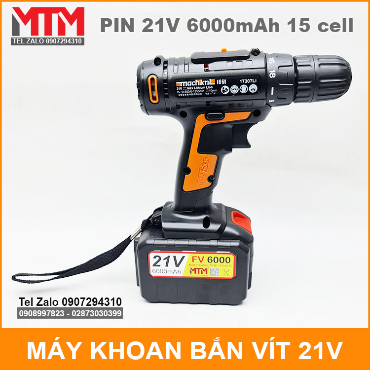 May Khoan Pin 21v 6000mah 15cell