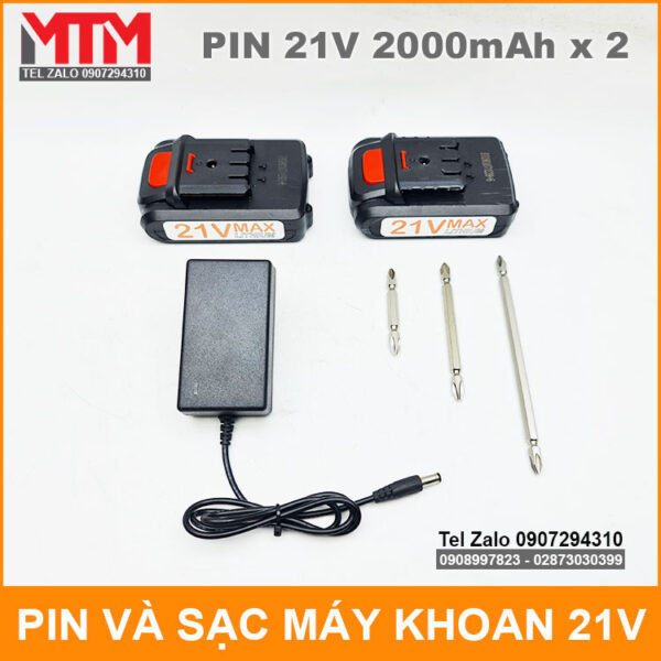 Pin 21v 2000mah Va Sac Pin 21v 2000mah Va Sac