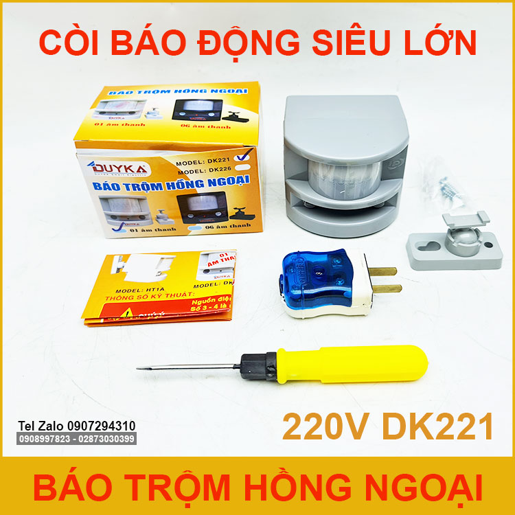 Bao Trom Hong Ngoai 220V 1 Am Thanh Duyka DK221 Bao Trom Hong Ngoai 220V 1 Am Thanh Duyka DK221