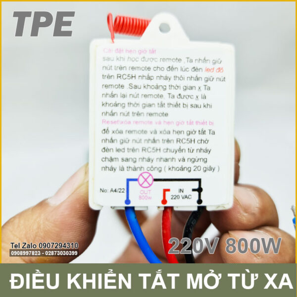 Bo Dieu Khien Tat Mo Thiet Bi Tu Xa 800W CR5H Bo Dieu Khien Tat Mo Thiet Bi Tu Xa 800W CR5H