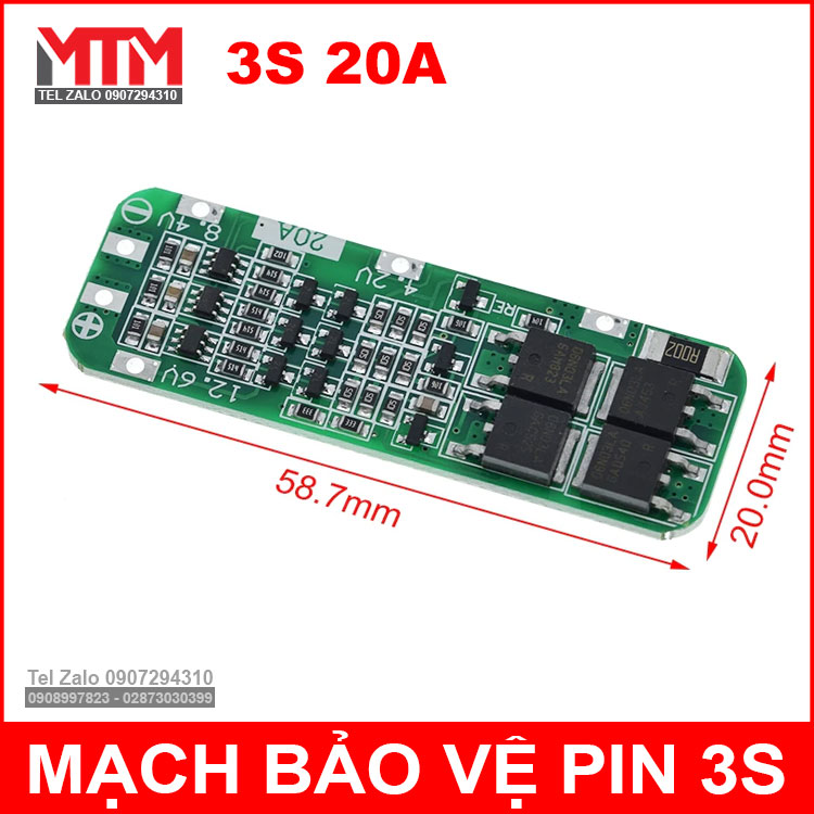 Kich Thuoch Mach Bao Ve Pin 3s 20a Kich Thuoch Mach Bao Ve Pin 3s 20a