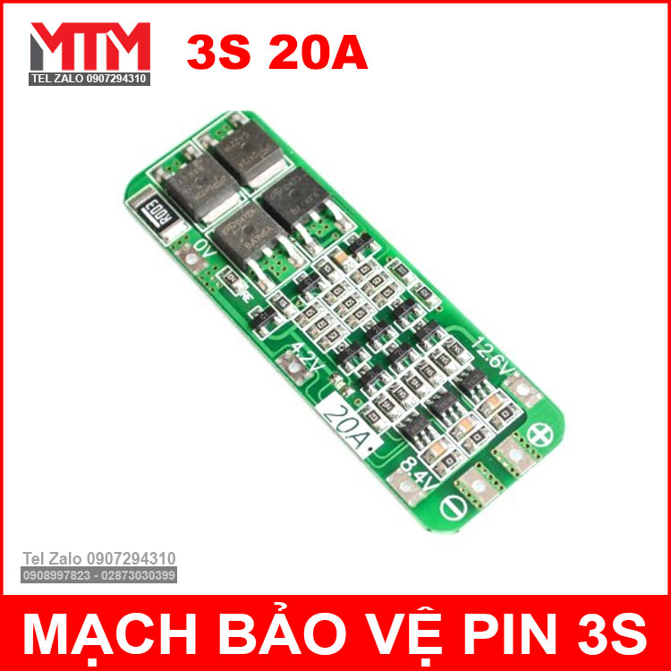 Mach Bao Ve Pin 12v 3s 20A Mach Bao Ve Pin 12v 3s 20A