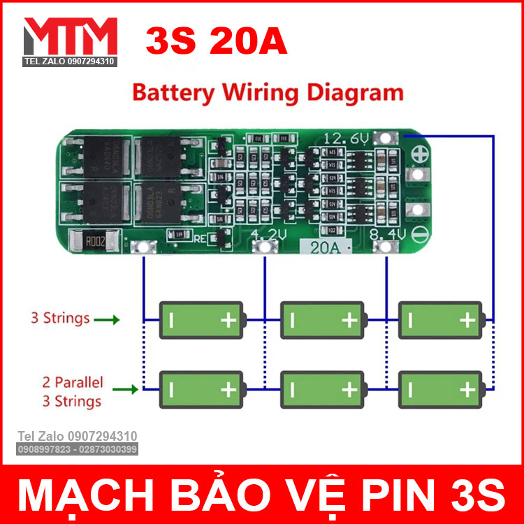 So Do Ghep Pin 3s Voi Mach 20A