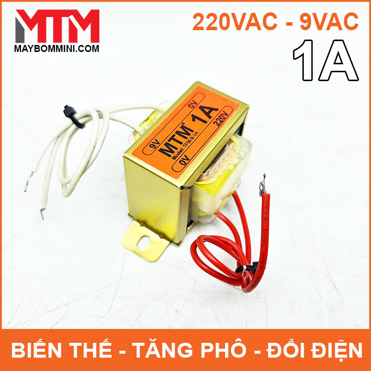 Bien The Bien Ap Tang Pho Doi Dien AC 220V Ra 9V 1A Bien The Bien Ap Tang Pho Doi Dien AC 220V Ra 9V 1A
