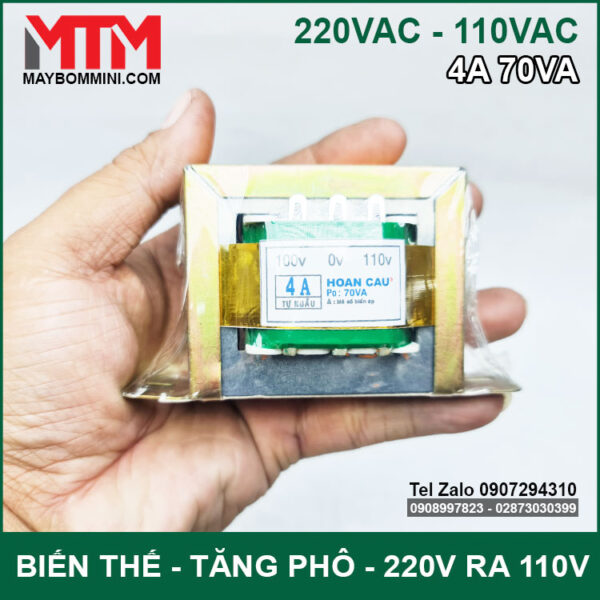 Bien The Bien Ap Tang Pho Doi Dien AC 220V Ra110V 4A 70VA Tren Tay Bien The Bien Ap Tang Pho Doi Dien AC 220V Ra110V 4A 70VA Tren Tay