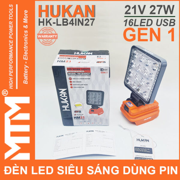 Den Led Du Phong Sieu Sang 21V 27W 16LED Cong Sac USB Pin Chan Pho Thong Hukan HK LB4IN27 Den Led Du Phong Sieu Sang 21V 27W 16LED Cong Sac USB Pin Chan Pho Thong Hukan HK LB4IN27