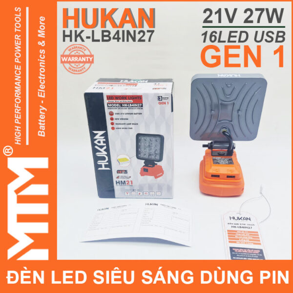 Den Led Du Phong Sieu Sang 21V 27W 16LED Cong Sac USB Pin Chan Pho Thong Hukan HK LB4IN27 Gia Re Den Led Du Phong Sieu Sang 21V 27W 16LED Cong Sac USB Pin Chan Pho Thong Hukan HK LB4IN27 Gia Re