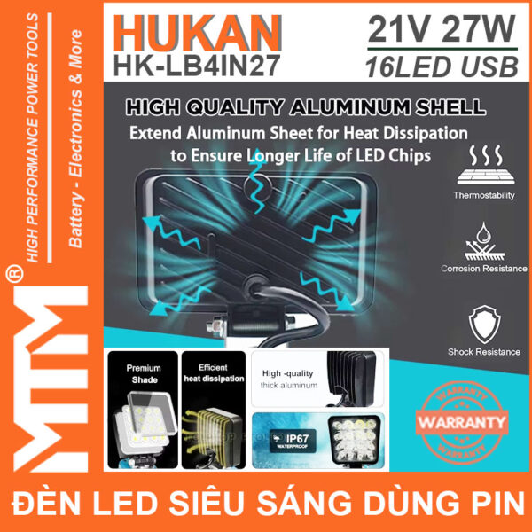Den Led Du Phong Sieu Sang 21V 27W 16LED Cong Sac USB Pin Chan Pho Thong Hukan HK LB4IN27 Tan Nhiet Den Led Du Phong Sieu Sang 21V 27W 16LED Cong Sac USB Pin Chan Pho Thong Hukan HK LB4IN27 Tan Nhiet