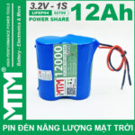 Pin Den Nang Luong Mat Troi 3v2 12Ah 12000mAh Cell Pin Sat Lifepo4 32700