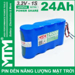 Pin Den Nang Luong Mat Troi 3v2 24Ah 24000mAh Cell Pin Sat Lifepo4 32700 Cao Cap
