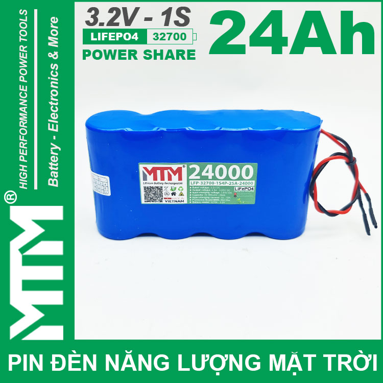 Pin Den Nang Luong Mat Troi 3v2 24Ah 24000mAh Cell Pin Sat Lifepo4 32700