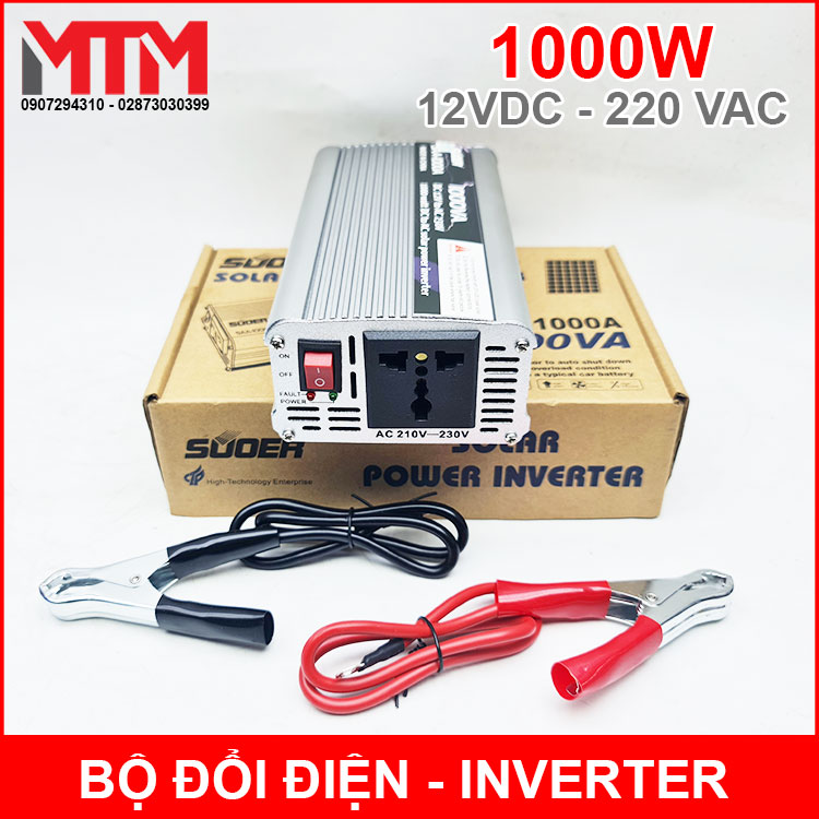 Bo Chuyen Doi Dien Nang Luong Mat Troi 12v Ra 220v 1000W