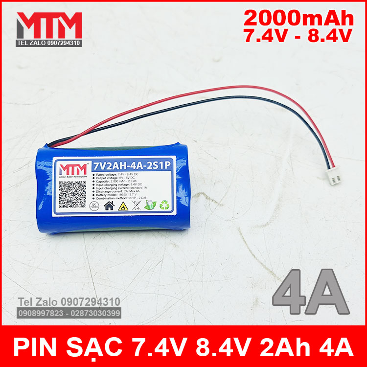 Pin 7V 8V 2000mah 2A 2S1P