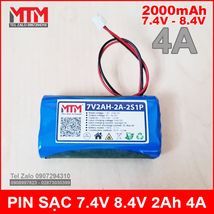 Pin 7V 8V 2000mah 2A 2S1P