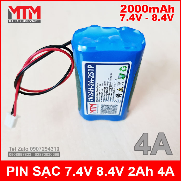 Pin Den Doi Dau 7V 2000mah