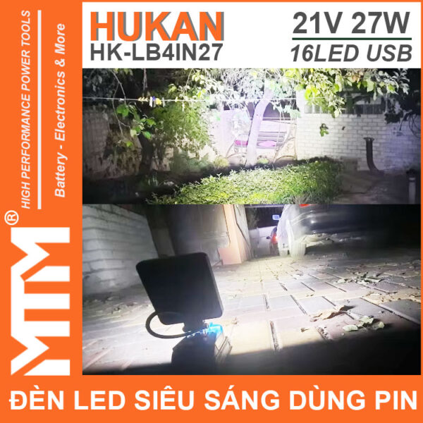 Test Den Led Du Phong Sieu Sang 21V 27W 16LED Cong Sac USB Pin Chan Pho Thong Hukan HK LB4IN27 Test Den Led Du Phong Sieu Sang 21V 27W 16LED Cong Sac USB Pin Chan Pho Thong Hukan HK LB4IN27