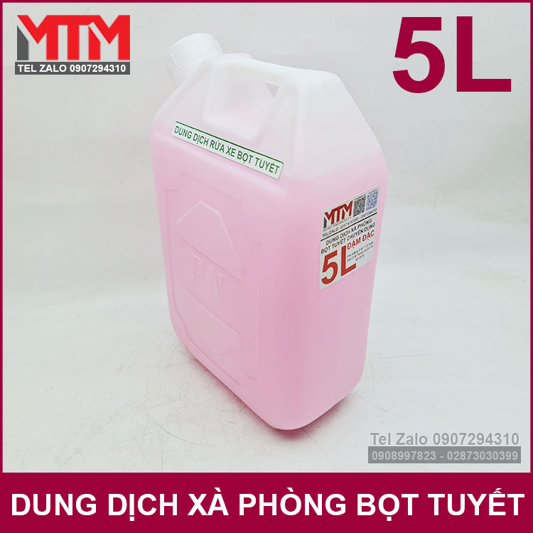Dung Dich Xa Phong Rua Xe Bot Tuyet 5L Dung Dich Xa Phong Rua Xe Bot Tuyet 5L