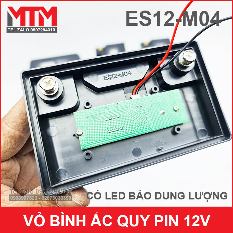 Mach Bao Dung Luong Binh Ac Quy Pin 12v ES12 M04 Mach Bao Dung Luong Binh Ac Quy Pin 12v ES12 M04