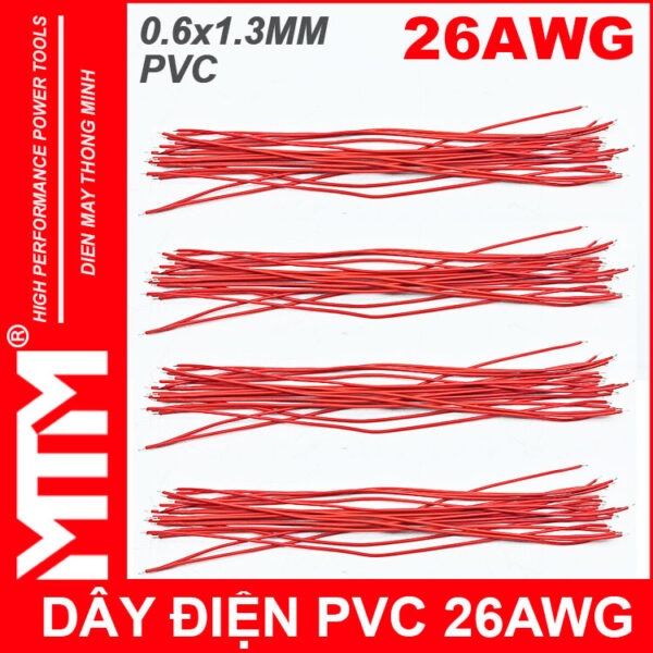 Day Dien 26AWG 20CM Mau Do Gia Re Cao Cap Chinh Hang