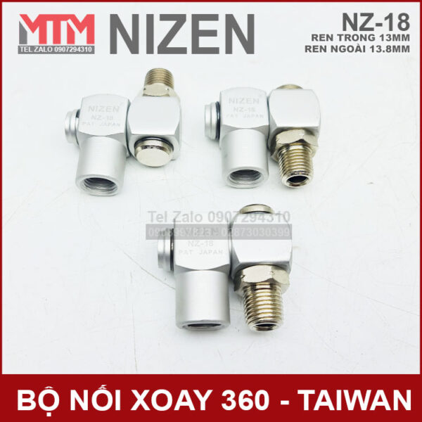 Noi Xoay 360 Inox Ren 13mm TAIWAN Noi Xoay 360 Inox Ren 13mm TAIWAN
