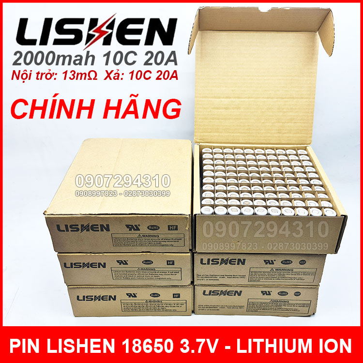 Pin 18650 Lishen 2000mah 10c Chinh Hang Xam Gia Si Pin 18650 Lishen 2000mah 10c Chinh Hang Xam Gia Si