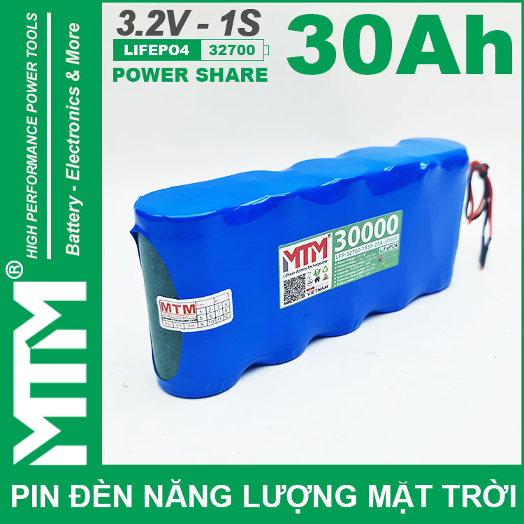 Ban Pin Den Nang Luong Mat Troi 3v2 30Ah 30000mAh Cell Pin Sat Lifepo4 32700