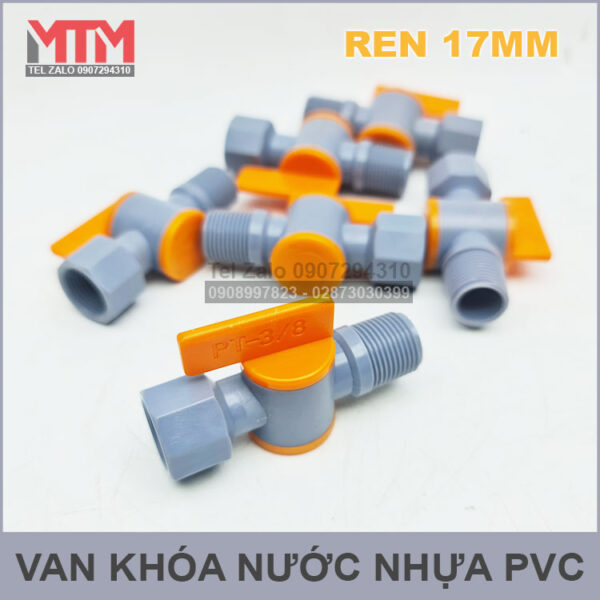 Khoa Nuoc Nhua Pvc Ren Trong Ngoai 17mm Khoa Nuoc Nhua Pvc Ren Trong Ngoai 17mm