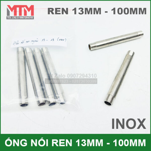 Noi Dai Ong Inox 13mm 10cm Noi Dai Ong Inox 13mm 10cm