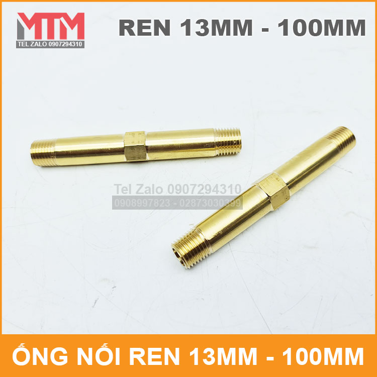 Ong Noi Ren Ngoai 13mm 100mm Dong Thau Ong Noi Ren Ngoai 13mm 100mm Dong Thau