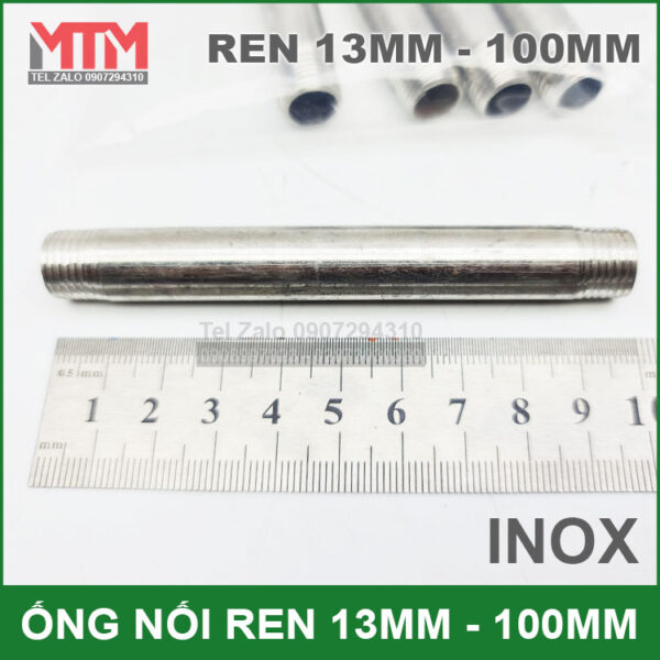 Ong Noi Ren Ngoai 13mm 100mm Inox Ong Noi Ren Ngoai 13mm 100mm Inox