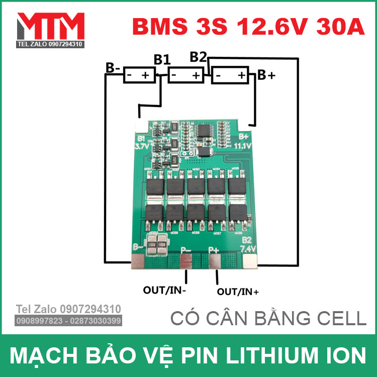 So Do Ghep Pin 3S Mach 30A Co Can Bang So Do Ghep Pin 3S Mach 30A Co Can Bang