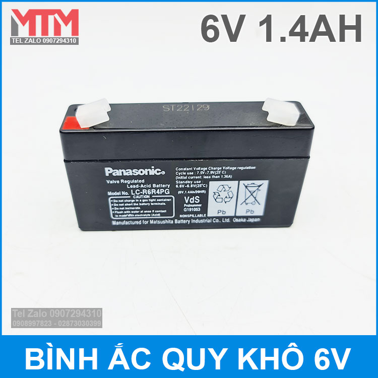 Binh Ac Quy 6V 1400mah Panasonic Chinh Hang Binh Ac Quy 6V 1400mah Panasonic Chinh Hang