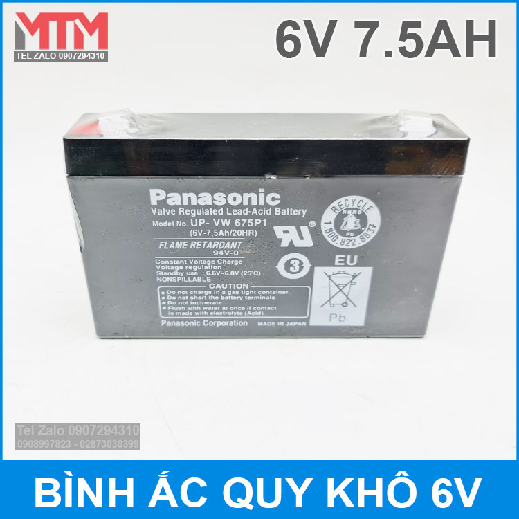 Binh Ac Quy Kho 6V 7500mah Panasonic Binh Ac Quy Kho 6V 7500mah Panasonic