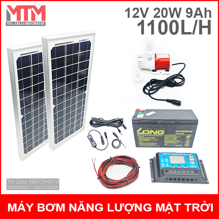 Bo May Bom Chim Nang Luong Mat Troi 12V 20W 9Ah Bo May Bom Chim Nang Luong Mat Troi 12V 20W 9Ah