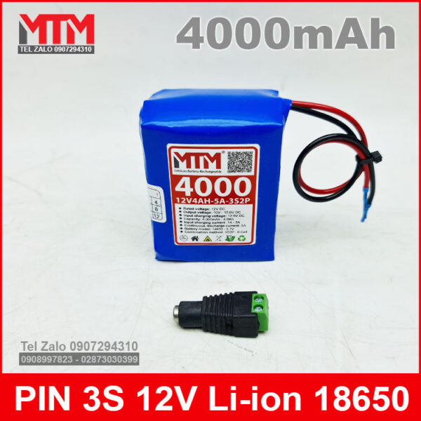 Pin Sac Lithium Li Ion 12v 4000mah 5A Pin Sac Lithium Li Ion 12v 4000mah 5A